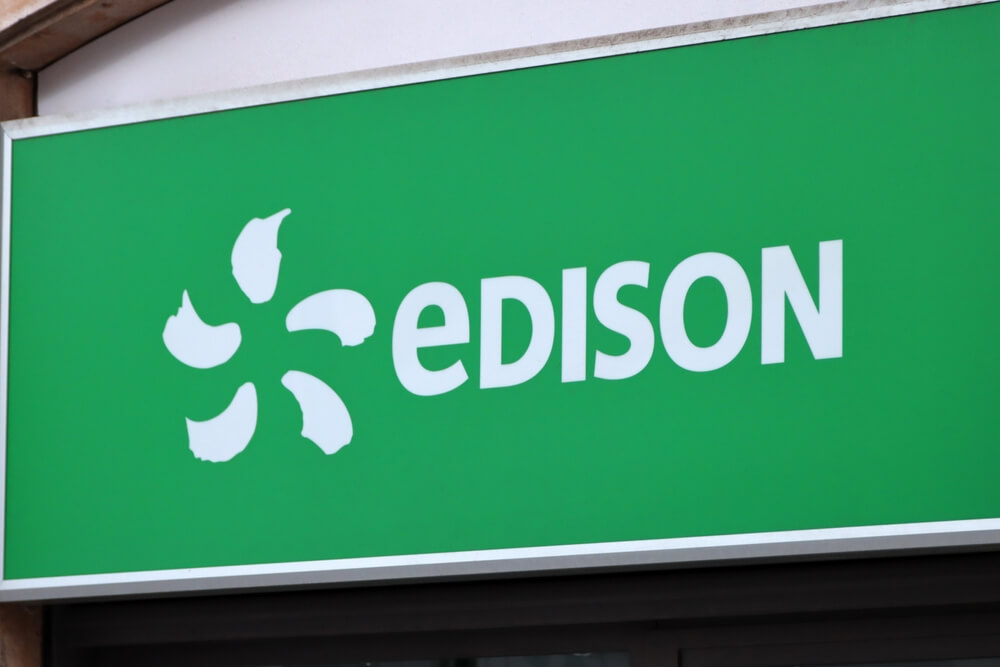 Sign,Of,An,Edison,Store,,A,Leading,Italian,Company,In